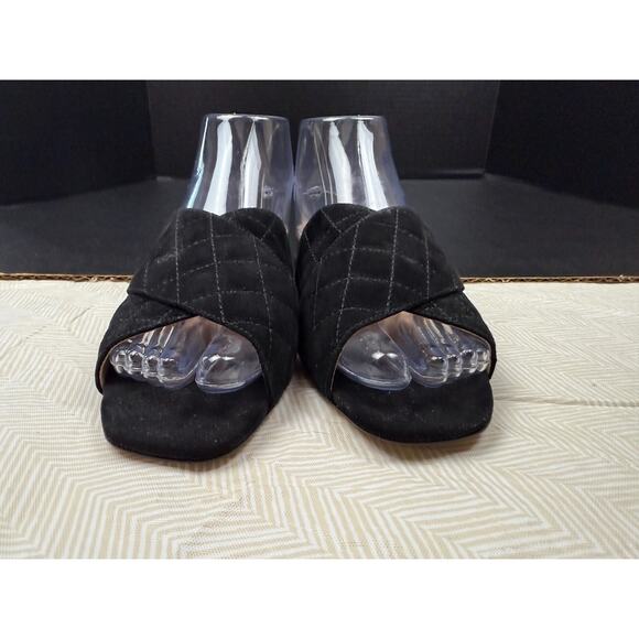 Karl Lagerfeld Shoes - Karl Lagerfield Paris Rae Black Quilted Leather Upper Slides Size 8.5M